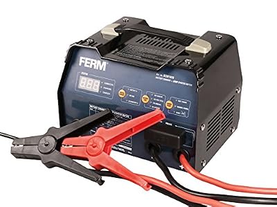 FERM Chargeur de batterie avec aide au démarrage 6-12V - Protection contre le surcharge - 3 réglages de charge