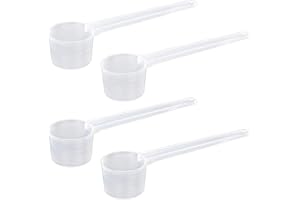 KGDUYC 4 Piezas Plastico Cuchara Dosificadora Cuchara Medidora Gramos 5 Gramos Scoop Proteina Mini Protein Scooper Medidor Gramos Polvo Cucharas Medidoras Transparente con Escala de 2g,3g,4g