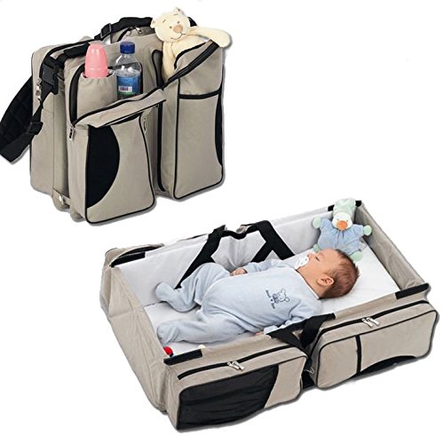 3 in 1 Nappy Changing Bag Travel Bassinet Change Station(Cream) - Multi-purpose #1 Baby Diaper Tote Bag Bed Nappy Infant Carrycot Crib Cot Nursery Portable Change Table Portacrib Boy Girl Top Best Quality, Newborn