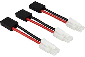 OliYin 3pcs Maschio Tamiya a Femmina TRX Traxxas Cavo Adattatore per connettore 14awg 5cm 1,96 Pollici per NiCH NiMH Dynamite (Confezione da 3)