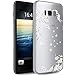 Produktbild KunyFond Karikatur Muster Silikon TPU Hülle Handyhülle Crystal Clear Durchsichtig Stoßdämpfend Transparent Weichem Schutzhülle Case Cover Schale für Samsung Galaxy S7 Edge (Weiße Kirschblüte)