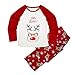 Produktbild Weihnachtskleidung Baby Sannysis Frauen Deer T-Shirt Tops Bluse Hosen Pyjamas Weihnachten Set Familie Kleidung (Weiß-mutter, S)