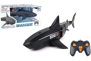 TURBO CHALLENGE - Rekin - Sharkbot - 094870 - Zdalnie sterowane zwierzę - Czarny - 1/6 - Gotowy do pływania - Akumulator i baterie w zestawie - Plastik - Od 8 lat
