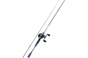 Sougayilang MX-2 Combo canne à pêche à lancer et moulinet à lancer d'appâts, 1,8 m/2,1 m, pour brochet, perche, sandre