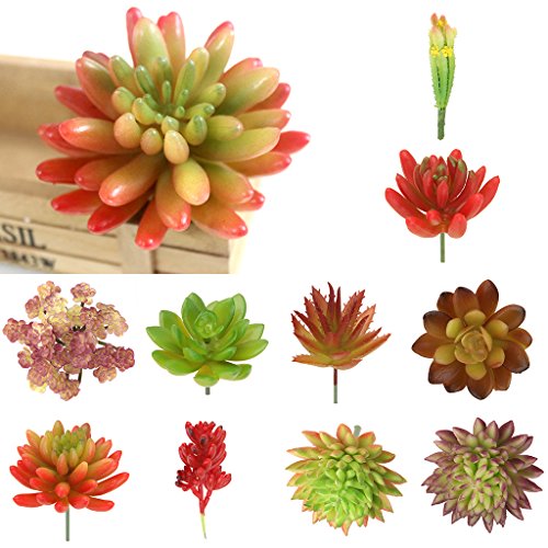 künstliche Pflanze Blume Laub Pflanze Seerose Dekor Kunststoff 9 Typ – #7 - 6