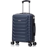 RAYKONG Cabin Suitcase 55 x 40 x 20 cm Polycarbonate (40 L) Semi-Rigid Trolley Small Hand Luggage 4 Wheels 360&ordm; Rotating Nume