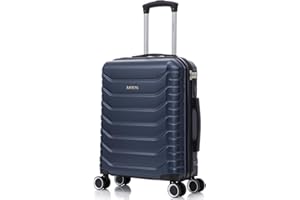 RAYKONG Valigia a mano 55x40x20cm (40L) in ABS+PC | 4 ruote girevoli a 360º | lucchetto incorporato | 20 pollici - (RK12|Blu)