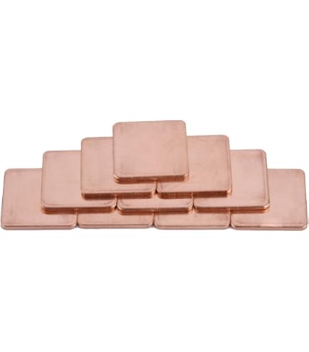 DMiotech 25 Stück 15 x 15mm Kupfer Pad Thermal Kit IC Chips Kühlkörper Kühler Shim für die Kühlung PC Laptop