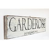Holzschild, Vintage Style:Garderobe