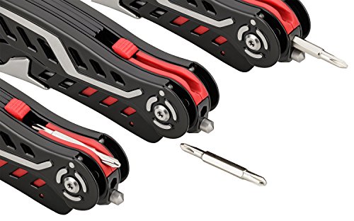 CampBuddy Multitool Mit 12 Outdoor- und Rettungsfunktionen + Nylon-Gürtelholster - 6