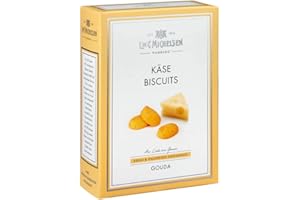‎L.W.C. MICHELSEN L.W.C. Michelsen - knuspriges Käse-Gebäck mit Gouda (60g) | Käse-Buiscuits | für Gourmets als besonderer Snack | herzhafte Knabber-Idee | Für Freunde und Gäste zum Aperitivo