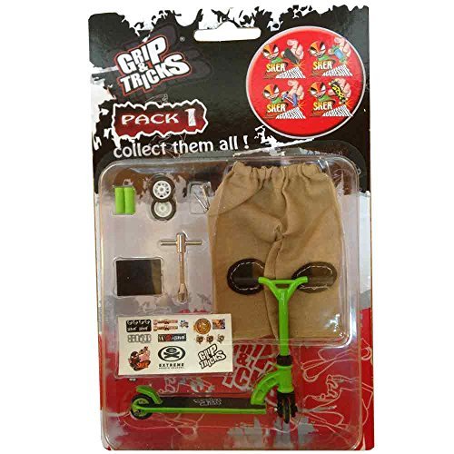 Grip & Tricks - Finger SCOOTER - Skate - Pack1 - Dimensions: 22 X 13,5 X 2 cm
