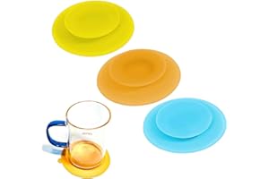 VURYAPI 3 Pezzi Ventosa per Bambini - Piatti Bambini Pappa Svezzamento Piatto - Piatta Divisa, Aspirazione, Senza Slip Adatto a Seggioloni e Tavoli