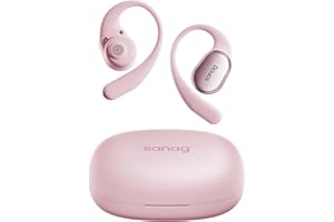 SANAG C16S Bluetooth Sport Kopfhörer, Bluetooth 5.3 Kopfhörer, 56H Wiedergabe, IPX4, HiFi Wireless Stereo, mit High-Definition Noise-Cancelling Mikrofon, Rosa