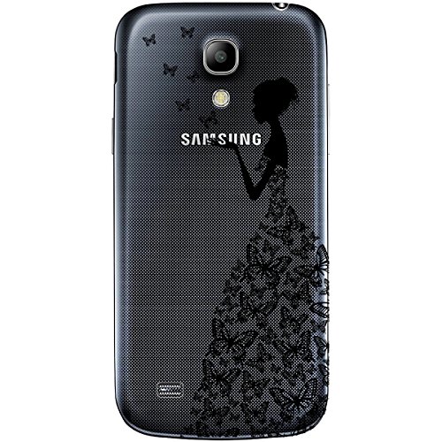 Samsung Galaxy S4 Mini Hülle VertTek 3 in 1 Weich Silikon Transparent Handyhülle Durchsichtig Schutzhülle Case Ultradünnen Leichtgewichtt Edui Elegant Malerei Muster Handy Tasche Abdeckung Clear Protective Shell Cover ( Rosa Mandala + Schwarz Mädchen + Blau Dreamcatcher ) - 3