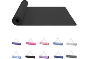 Good Nite Yogamatten Für Frauen Rutschfeste Strukturierte Oberflächen Gymnastikmatte Yoga Matte Dicke 6 mm 10 mm Mit Tragegurt Tpe-Übungsmatte Für Yoga Pilates Gymnastik (183X61cm)