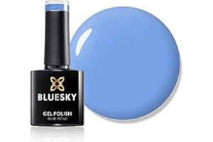 Bluesky Gel Nail Polish, Blue Iris A101, Blue, Light, Sky, Long Lasting, Chip Resistant, 10 ml (Requires Drying Under UV LED Lamp)