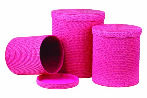 Premier Housewares Wäschekörbe, 3 Stück, Hot Pink