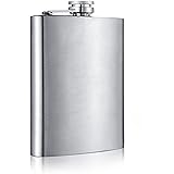 AEC Shenglin Classic Style Stainless Steel Liquor Whiskey Hip Flask (Silver)