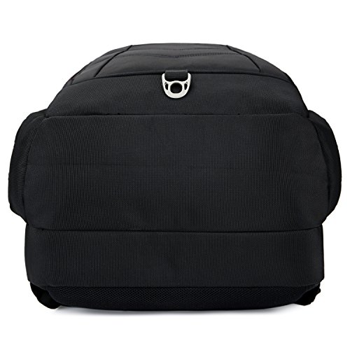 Laptop Rucksack 18,4 Zoll , SOCKO Wasserdichte Nylon Schulrucksack strapazierfähig Reisetasche Hiking Knapsack College Studenten Tagesrucksack mit Schulterreimen für 18-18,4 Zoll Laptop Notebook Computer (Schwarz) - 8