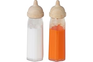 Vertbaudet 2er-Set Puppen-Babyflaschen aus Holz FSC® Natur