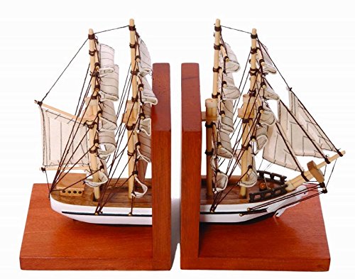 Wooden Boat shaped book end