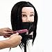 14Inch 80% Real Hair Beard Hairdressing Training Man Head Mannequin with Clamp #2