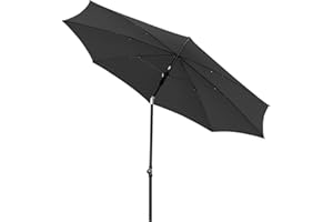 Doppler Parasol Rethink, rPET, 200 cm, Gris foncé