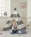 Produktbild Decestar Kinder Tipi Play Tent Graue Indianerzelt Spielzelt Tipi Zelt für Kinder, Natürliches Segeltuch Teepee Play Zelt
