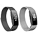 Produktbild SPGUARD Kompatibles Fitbit Inspire HR-Armband/Inspire-Armband, 2er-Pack Milanese Magnetic Edelstahl-Ersatzarmband Sportarmband Zubehör für Fitbit Inspire HR/Fitbit Inspire Fitness Tracker