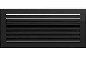 KRATKI Grille de Ventilation Grille de cheminée Fresh 17cm x 37cm Noir