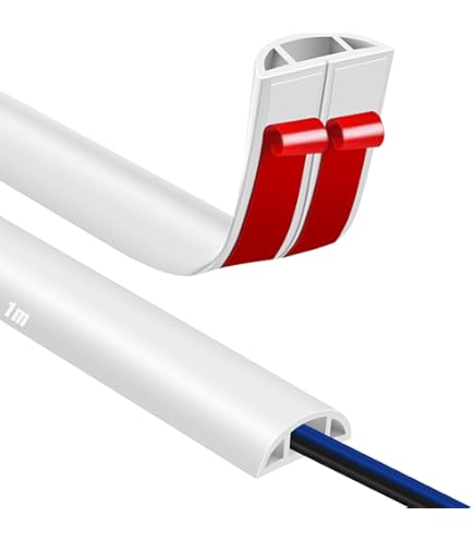 Canalina Passacavi Autoadesiva Per Pavimento - PVC Flessibile 5cm X 3m, Design Venatura Legno - Foto 5