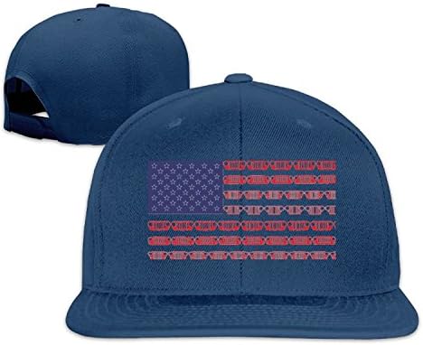 YUYUTZA Flag of The United States Jeep Washed Unisex Flat Bill Visor Baseball Cap Natural Natural