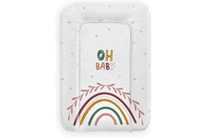 Albero Mio Wickelauflage 50 x 70 cm abwachbar Baby Wickelmatte Kommode Weiche Wickeltischauflage Folie PVC ÖKO-TEХ-zertifiziert (Oh Baby)
