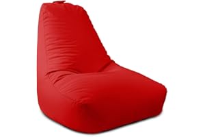 rucomfy Beanbags Large Indoor/Outdoor Bean Bag Chair, Home & Garden Recliner Seat, Durable & Water Resistant 97 x 82 x 80cm (Red)