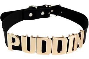 HAOYUNLAI Tour de Cou en Cuir, Collier Ras du Cou Gothique Choker, Réglable Punk Collier Chaîne avec Lettre pour Femmes et Homme Accessoires Cosplay