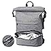 Produktbild TuGuan Roll Top Canvas Rucksack Stilvolle Komfort Anti-Theft Laptop Rucksack Reisetasche Casual Schule Sport Daypack 15,6 Zoll für Männer & Frauen (Grau)