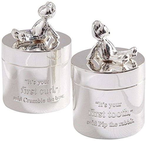 Mamas & Papas Silver Plated Tooth and Curl Box