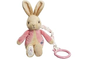 Rainbow Designs PO1452 Beatrix Potter Flopsy Jiggle Attachable Peter Rabbit Pram Toy,Pink