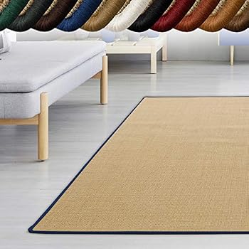 Amazon De Sisal Teppich Naturoptik Grau Schwarz Meliert Indoor