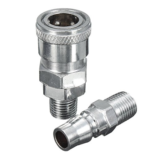 Druckschalter Regelventil, GOCHANGE 1/4″ Luftdruckregler Luftkompressor Regler Entlastung / Druckschaltventil mit Manometer Schlauch Manometer Schnellspanner Kompressor Fitting - 5