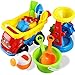 Produktbild PowerLead Strand Spielzeug Set 14 Stück Sand Spiel Set mit Tools & Tierformen & Double Sand Wheel & Bucket & Truck für Kinder(Kleine Tiere werden zufällig versendet)