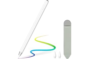 WT WISDOM TOGETHER Lápiz para Tactil, Lapiz para iPad, Compatible con Apple iPad 2018-2024 iPad Pro/iPad/iPad Mini/iPad Air Pencil con detección de inclinación rechazo Palma adsorción magnética Punta de Repuesto