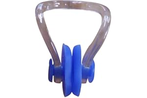 EELABPER 1 paire de pince-nez étanche en silicone pour sports nautiques - Bleu