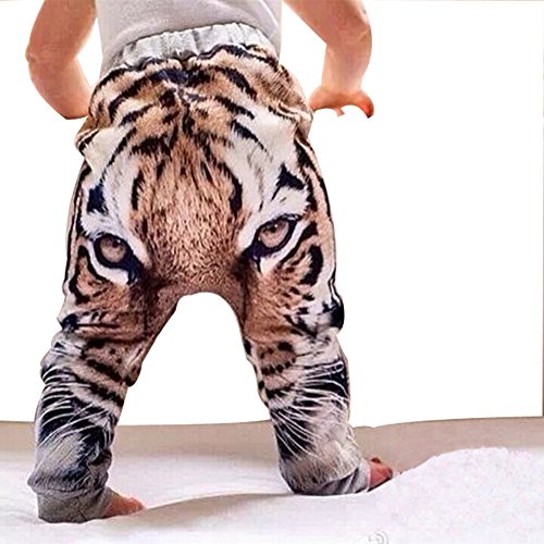 Unisex Baby Kid Boys Girls Tiger Print Legging Trousers Harem Pants