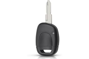 HooRLZ Coque de Clé pour Renault Clio Kangoo Twingo Master Espace Laguna Boitier Télécommande Installation Rapide, Coque Clef R-enault Clio 1 Boutons (avec Lame)