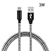 Produktbild USB Type C Kabel 3MQGhappy Hochwertiges Nylon 3A Schnellladung USB C 2.0 ladeKabel für USB Type C Geräte einschließlich für Samsung Galaxy S9 S8 Plus Note8 A5 A3 2017, Huawei P10 P20 Pro, LG G6, OnePlus 5, Sony Xperia XZ, HTC und Mehr