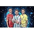 VVWV The Messi Neymar Cristiano Ronaldo Football Poster