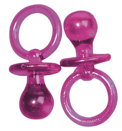 RAYHER - Kunststoffanhänger-Schnuller, 5 cm, SB-Btl. 5 Stück, pink [Spielzeug]