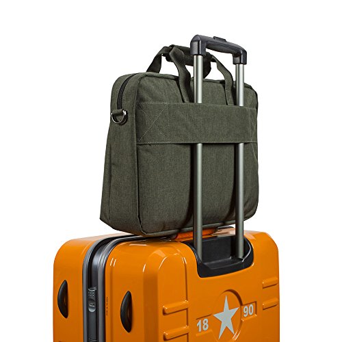 Caison Wasserdicht Laptop Tragen Handtasche Computer Schulter Messenger Kreuzkörper Tasche Bag fuer 12.5″ 13.3″ 14″ Zoll Computer (Militärgrün) - 7